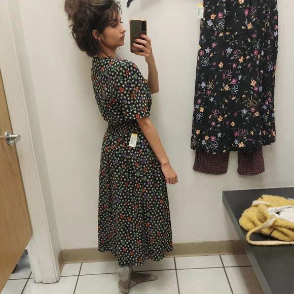 RARE!! Vintage 80's Funky Print Matching Midi Maxi Skirt & Button Up Blouse Set - Picture 4 of 17